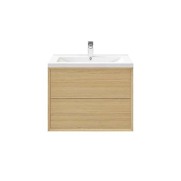 Castorama Meuble Sous Vasque à Suspendre GoodHome Avela Placage Chêne 80 Cm + Plan Vasque Nira magasin 1