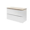 De Qualité Castorama Meuble Sous Vasque à Suspendre GoodHome Imandra Blanc 100 Cm + Plan De Toilette Hartland 183 Cm (à Redécouper) 5