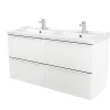Castorama Meuble Sous Vasque à Suspendre GoodHome Imandra Blanc 120 Cm + Plan Vasque Lana luxe soldes 7