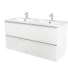vente luxe pas cher Castorama Meuble Sous Vasque à Suspendre GoodHome Imandra Blanc 120 Cm + Plan Vasque Mila 5
