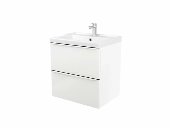 grossiste en ligne Castorama Meuble Sous Vasque à Suspendre GoodHome Imandra Blanc 60 Cm + Plan Vasque Lana 1