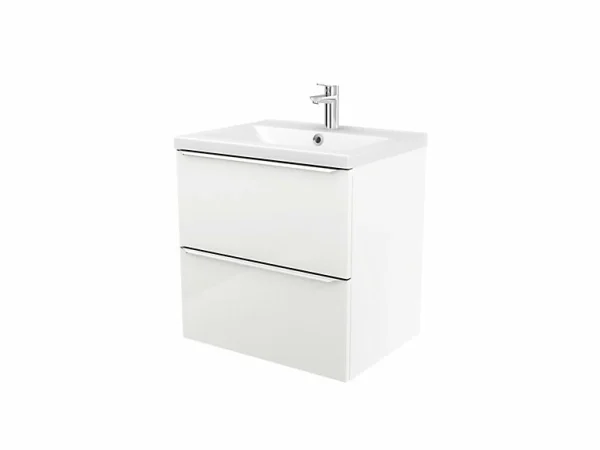 Paiement sécurisé Castorama Meuble Sous Vasque à Suspendre GoodHome Imandra Blanc 60 Cm + Plan Vasque Nira 1