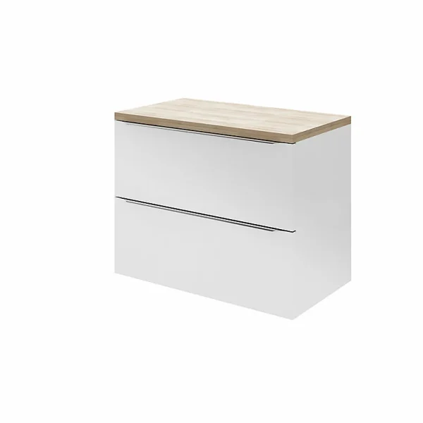 Castorama Meuble Sous Vasque à Suspendre GoodHome Imandra Blanc 80 Cm + Plan De Toilette Hartland 183 Cm (à Redécouper) prix le plus bas 1