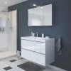 luxe soldes Castorama Meuble Sous Vasque à Suspendre GoodHome Imandra Blanc 80 Cm + Plan Vasque Nira 7