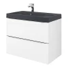 Castorama Meuble Sous Vasque à Suspendre GoodHome Imandra Blanc 80 Cm + Plan Vasque Noir GoodHome Mila 80 Cm vente pas cher 7