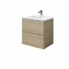 dernière tendance Castorama Meuble Sous Vasque à Suspendre GoodHome Imandra Bois 60 Cm + Plan Vasque Nira 7