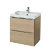 Castorama Meuble Sous Vasque à Suspendre GoodHome Imandra Bois Chêne 60 Cm + Plan Vasque Lana mode pas cher 7