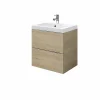 Promotio de vente Castorama Meuble Sous Vasque à Suspendre GoodHome Imandra Bois Chêne 60 Cm + Plan Vasque Mila 5