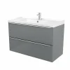 Castorama Meuble Sous Vasque à Suspendre GoodHome Imandra Gris 100 Cm + Plan Vasque Lana ﻿soldes 5