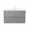 Castorama Meuble Sous Vasque à Suspendre GoodHome Imandra Gris 100 Cm + Plan Vasque Mila grossiste en ligne 7