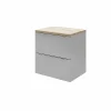 pas cher Castorama Meuble Sous Vasque à Suspendre GoodHome Imandra Gris 60 Cm + Plan De Toilette Hartland 183 Cm (à Redécouper) 7