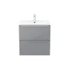 Meilleur Service Castorama Meuble Sous Vasque à Suspendre GoodHome Imandra Gris 60 Cm + Plan Vasque Nira 7