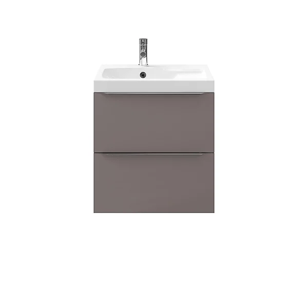 Castorama Meuble Sous Vasque à Suspendre GoodHome Imandra Gris Taupé 60 Cm + Plan Vasque Mila à prix réduits 1