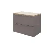 site pas cher Castorama Meuble Sous Vasque à Suspendre GoodHome Imandra Gris Taupé 80 Cm + Plan De Toilette Hartland 5