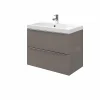 prix abordable Castorama Meuble Sous Vasque à Suspendre GoodHome Imandra Gris Taupé 80 Cm + Plan Vasque Mila 7