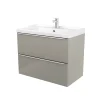 magasin pour Castorama Meuble Sous Vasque à Suspendre GoodHome Imandra Taupe 80 Cm + Plan Vasque Lana 7