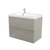 Castorama Meuble Sous Vasque à Suspendre GoodHome Imandra Taupe 80 Cm + Plan Vasque Mila shopping pas cher 5