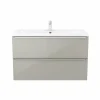 à prix d'occasion Castorama Meuble Sous Vasque à Suspendre GoodHome Imandra Taupe 80 Cm + Plan Vasque Nira 7
