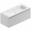 Castorama Meuble Sous Vasque à Suspendre Pura Blanc 120 Cm + Plan Vasque En Résine Blanc Mat livraison la plus rapide 5