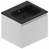 SOLDES TOUT À Castorama Meuble Sous Vasque à Suspendre Pura Blanc 60 Cm + Plan Vasque En Résine Noir 5