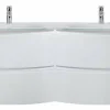 Castorama Meuble Sous-vasque Blanc Vague 138 Cm + Plan Double Vasque En Résine vente en ligne 5