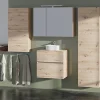 Castorama Meuble Sous-vasque Faible Profondeur à Suspendre Calao Aspect Chêne Artisan 60 Cm + Plan De Toilette excellente qualité 5