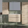 des prix incroyables Castorama Meuble Sous-vasque Faible Profondeur à Suspendre Calao Aspect Chêne Artisan 90 Cm + Plan Vasque En Résine Blanc 5