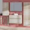 en ligne vente Castorama Meuble Sous-vasque Faible Profondeur à Suspendre Calao Aspect Chêne Clair 90 Cm + Plan De Toilette 5