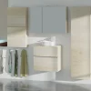 Castorama Meuble Sous-vasque Faible Profondeur à Suspendre Calao Aspect Chêne Naturel 60 Cm + Plan De Toilette REMISE allant 5