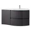 Castorama Meuble Sous Vasque Gris Anthracite Vague 104 Cm + Complément Gauche + Plan Vasque En Résine REMISE 7