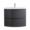 qualité supérieure Castorama Meuble Sous-vasque Gris Anthracite Vague 70 Cm + Plan Vasque En Résine 5
