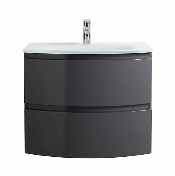 Castorama Meuble Sous-vasque Gris Anthracite Vague 70 Cm + Plan Vasque En Verre nouvelle saison 1